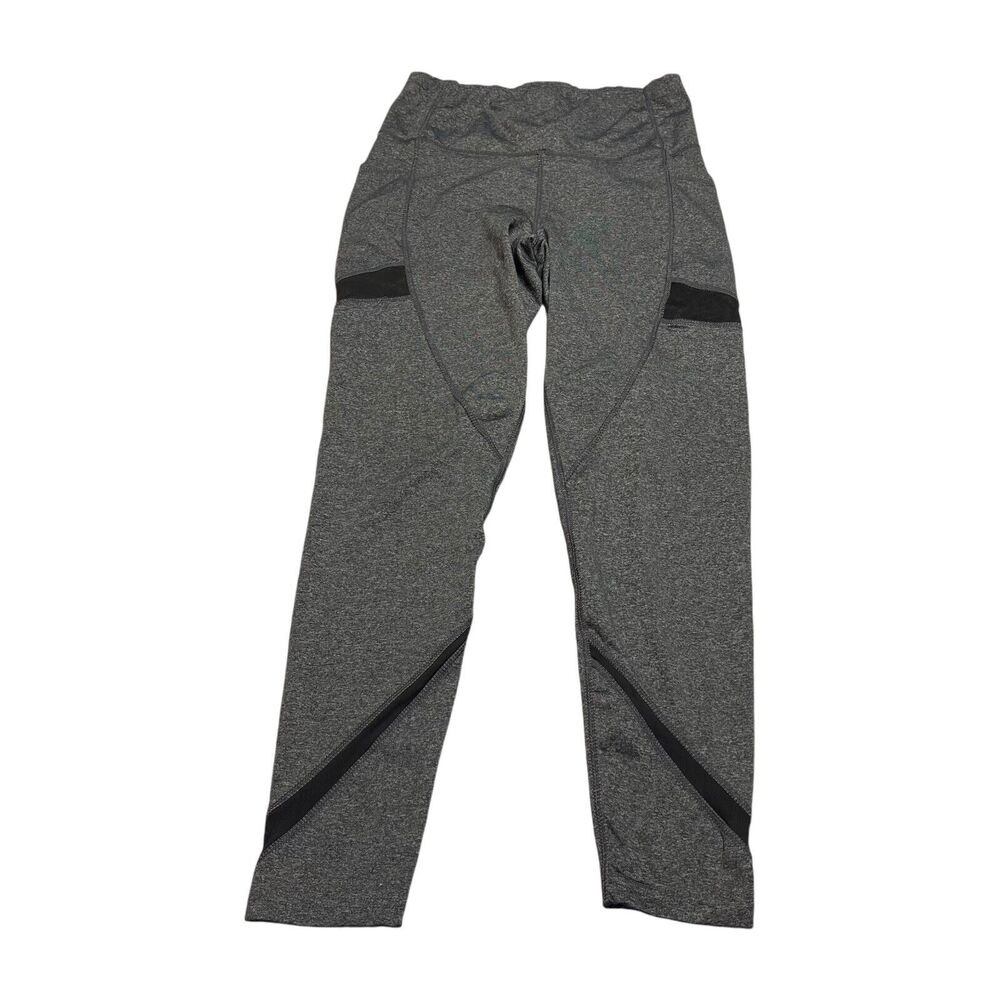 Adrienne Vittadini Sport Leggings Women Small Heather Gray Stretch Elastic Waist - Picture 1 of 6